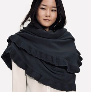 Nordstrom Cashmere Ruffled Wrap / Shawl